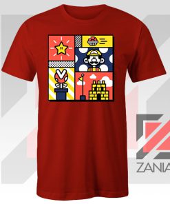 Super Mario Art Celebrate Red Tshirt