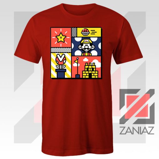 Super Mario Art Celebrate Red Tshirt