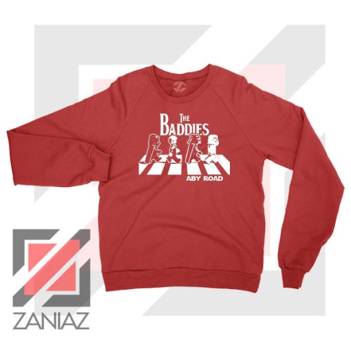 The Baddies Abbey Road Star Wars Red Sweatshirt