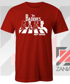 The Baddies Abbey Road Starwars Red Tshirt