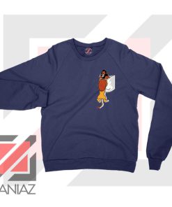 The King Mufasa Falling Graphic Navy Blue Sweatshirt