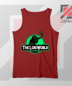 The Loki World Logo Jurassic Best Red Tank Top