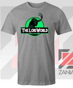 The Loki World Logo Jurassic Graphic Sport Grey Tee