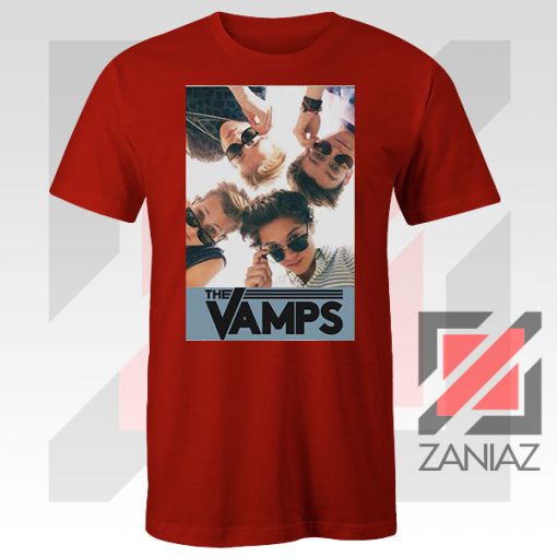 The Vamps Pop Band Red Tshirt