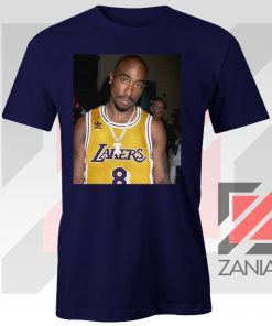 Tupac GOAT Lakers Navy Blue Tshirt