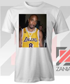 Tupac GOAT Lakers White Tshirt