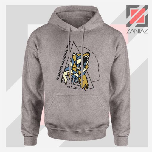 Yosemite Park Black Bear Graphic Grey Hoodie