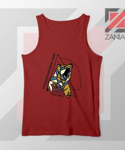 Yosemite Park Black Bear Graphic Red Tank Top