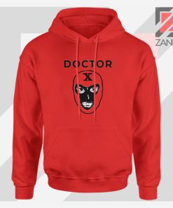 Doctor X Face Graphic Red Hoodie