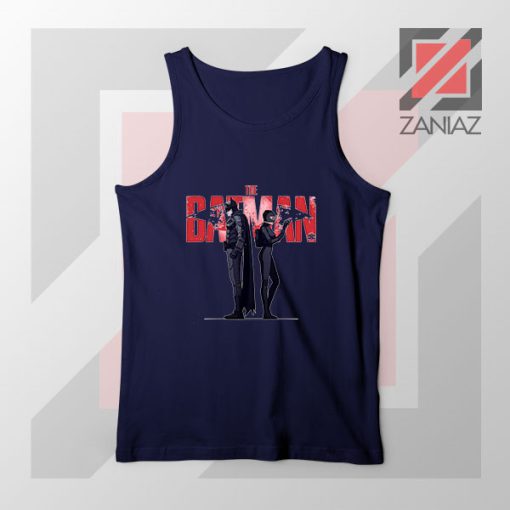 Batman Catwoman Film Navy Blue Tank Top