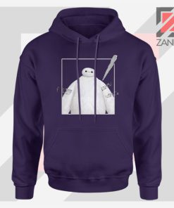 Baymax Robotics Taped Navy Blue Hoodie