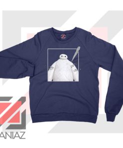 Baymax Robotics Taped Navy Blue Sweatshirt