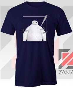 Baymax Robotics Taped Navy Blue Tshirt