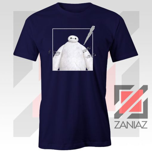 Baymax Robotics Taped Navy Blue Tshirt