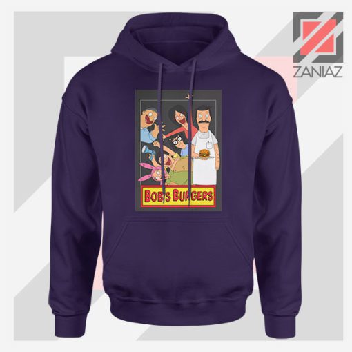 Bobs Burgers Family Design Navy Blue Hoodie