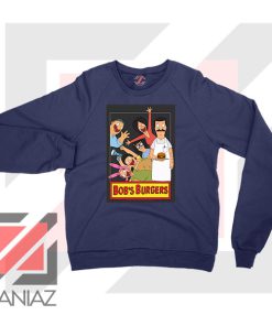 Bobs Burgers Family Design Navy Blue Sweatshirt