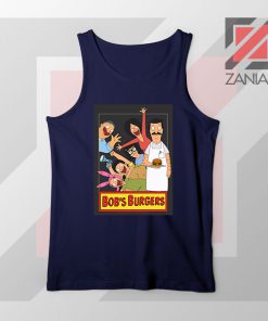 Bobs Burgers Family Design Navy Blue Tank Top