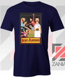 Bobs Burgers Family Design Navy Blue Tee