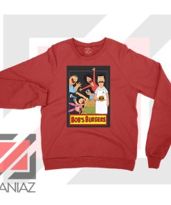 Bobs Burgers Family Design Red Sweatshirt