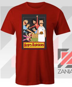 Bobs Burgers Family Design Red Tee