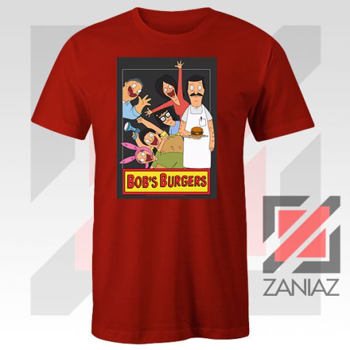 Bobs Burgers Family Design Red Tee