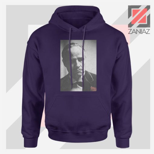 Don Vito Corleone Portrait Navy Blue Hoodie