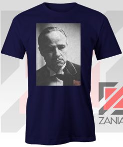 Don Vito Corleone Portrait Navy Blue Tshirt