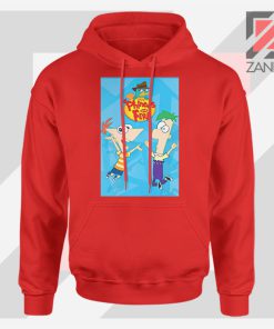 Funny Phineas and Ferb Disney Red Hoodie