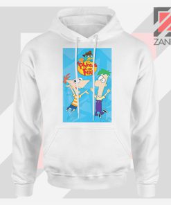 Funny Phineas and Ferb Disney White Hoodie