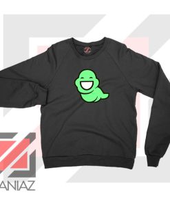 Green Ghost Animated Black Sweatshirt