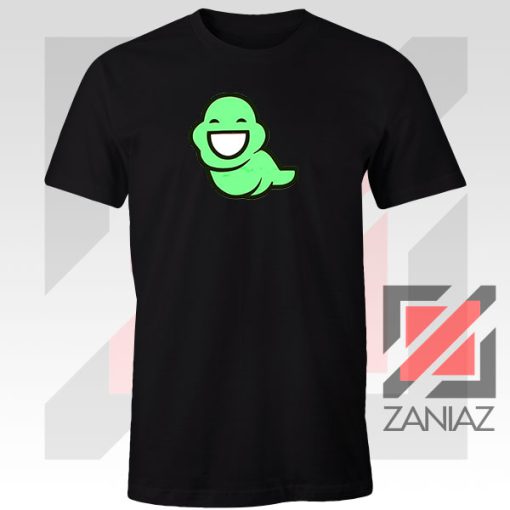 Green Ghost Animated Black Tee