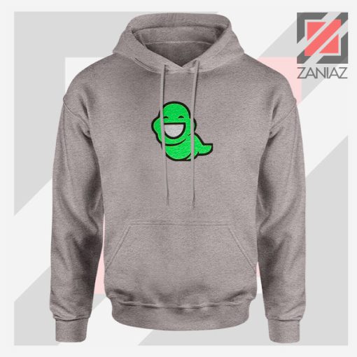 Green Ghost Animated Grey Hoodie