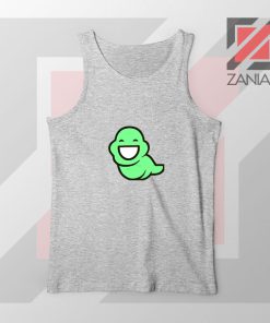 Green Ghost Animated Grey Tank Top