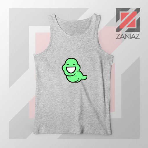 Green Ghost Animated Grey Tank Top