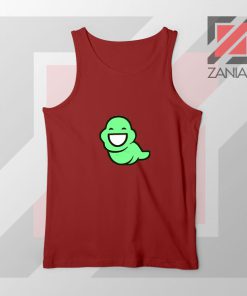 Green Ghost Animated Red Tank Top