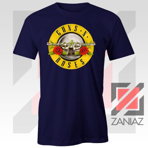 Guns N Roses Metal Graphic Navy Blue Tee