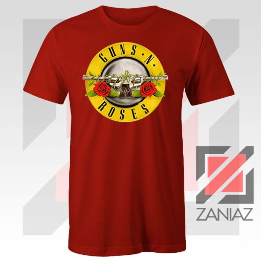 Guns N Roses Metal Graphic Red Tee