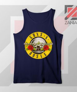 Guns N Roses Metal New Graphic Navy Blue Tank Top