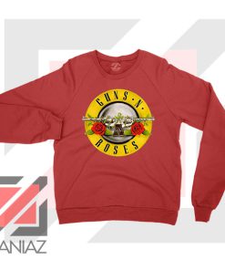 Guns N Roses Metal New Graphic Red Sweater