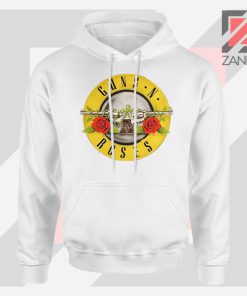 Guns N Roses Metal New Graphic White Hoodie