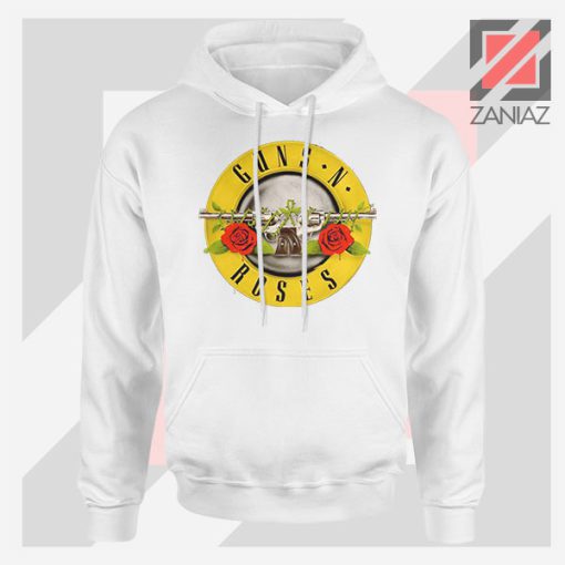 Guns N Roses Metal New Graphic White Hoodie