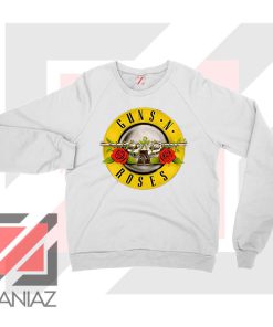 Guns N Roses Metal New Graphic White Sweater