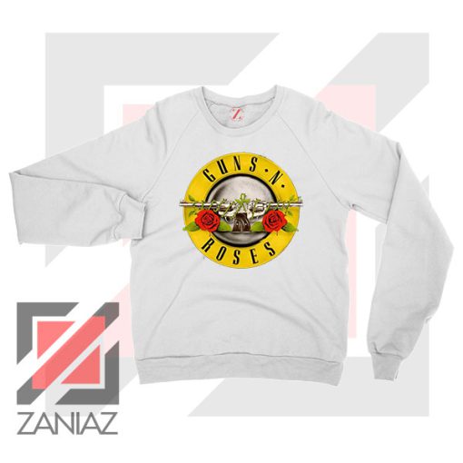 Guns N Roses Metal New Graphic White Sweater