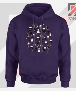 Halloween Funny Character Design Navy Blue Hoodie