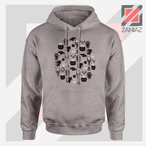 Halloween Funny Character Design Sport Grey Hoodie