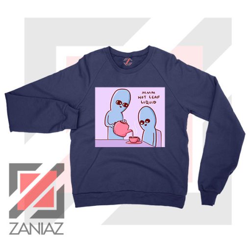 Hot Leaf Liquid Nathan Navy Blue Sweatshirt