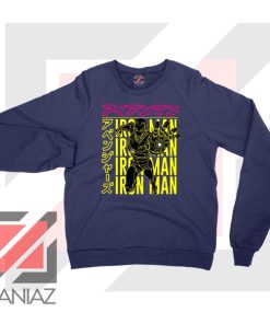 Iron Man Designs Anime Navy Blue Sweatshirt