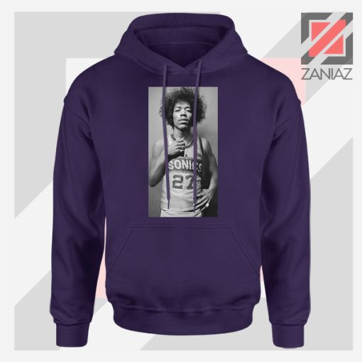 Jimi Hendrix Team 27 Sonics Navy Blue Hoodie