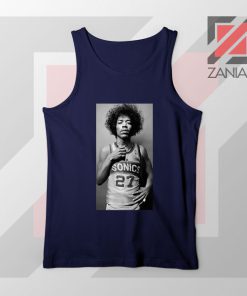 Jimi Hendrix Team 27 Sonics Navy Blue Tank Top