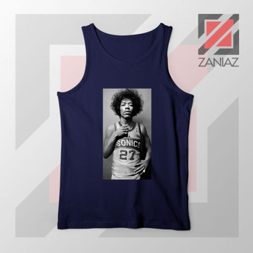 Jimi Hendrix Team 27 Sonics Navy Blue Tank Top